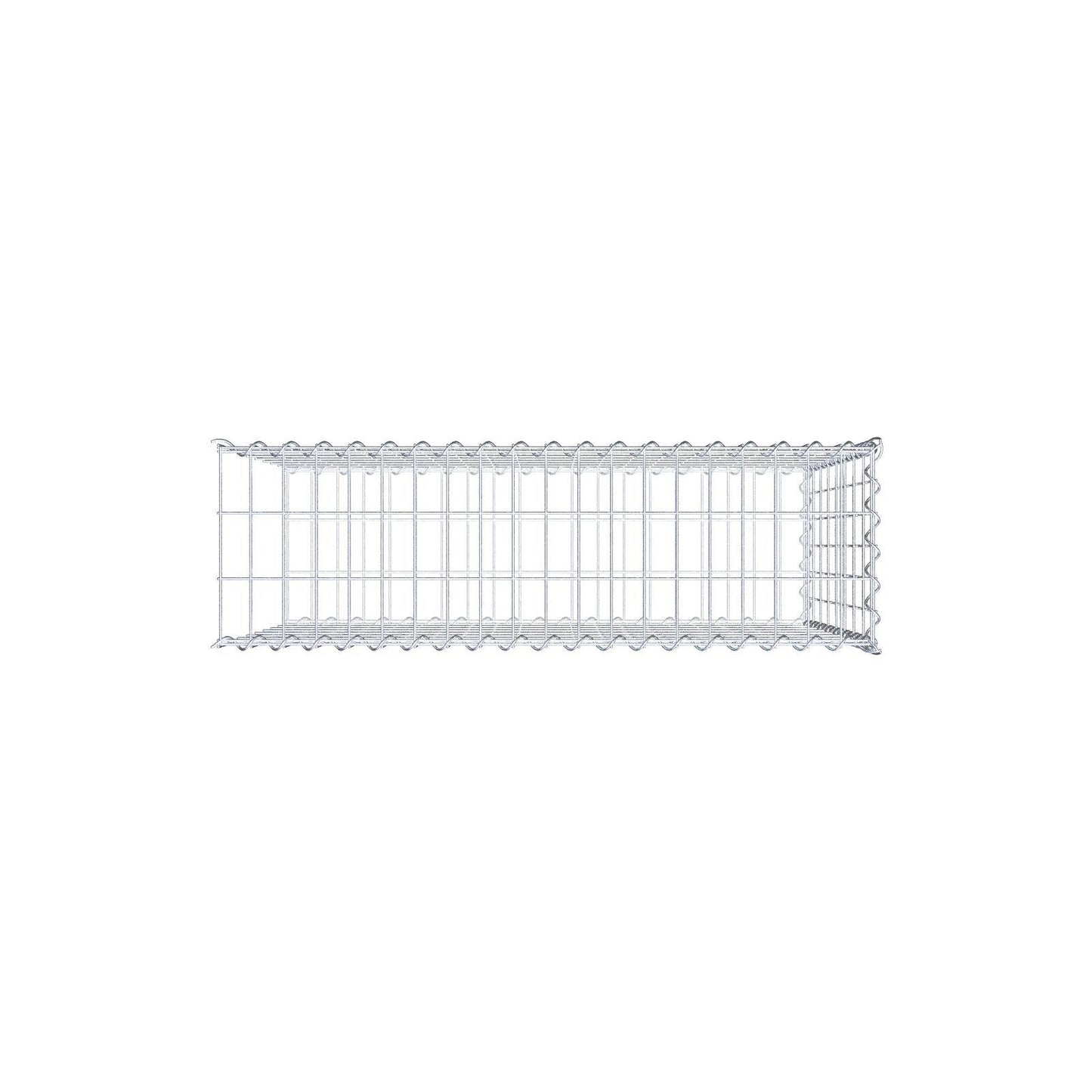 Gabbione aggiuntivo tipo 2 100 cm x 80 cm x 30 cm (L x H x P), dimensione maglia 5 cm x 10 cm, a spirale