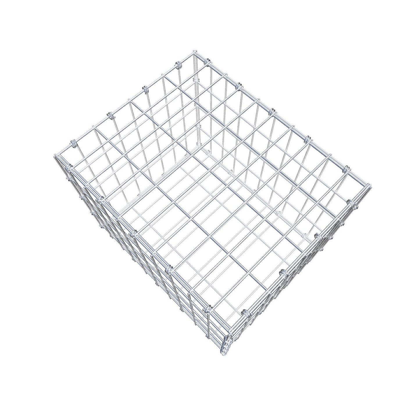 Gabione 50 cm x 40 cm x 40 cm (L x H x T), Maschenweite 5 x 10 cm, Spiralring