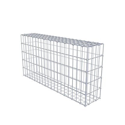 Gabião 100 cm x 50 cm x 20 cm (C x A x P), malhagem 5 cm x 10 cm, anel C