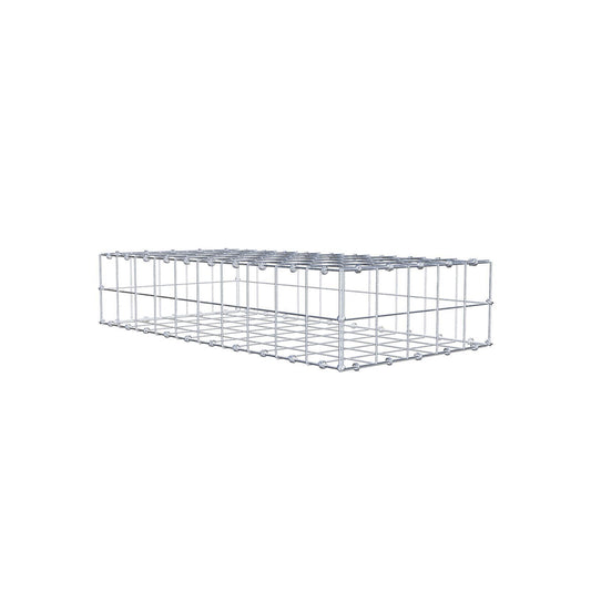Gabbione 100 cm x 20 cm x 50 cm (L x H x P), maglia 10 x 10 cm, anello a spirale