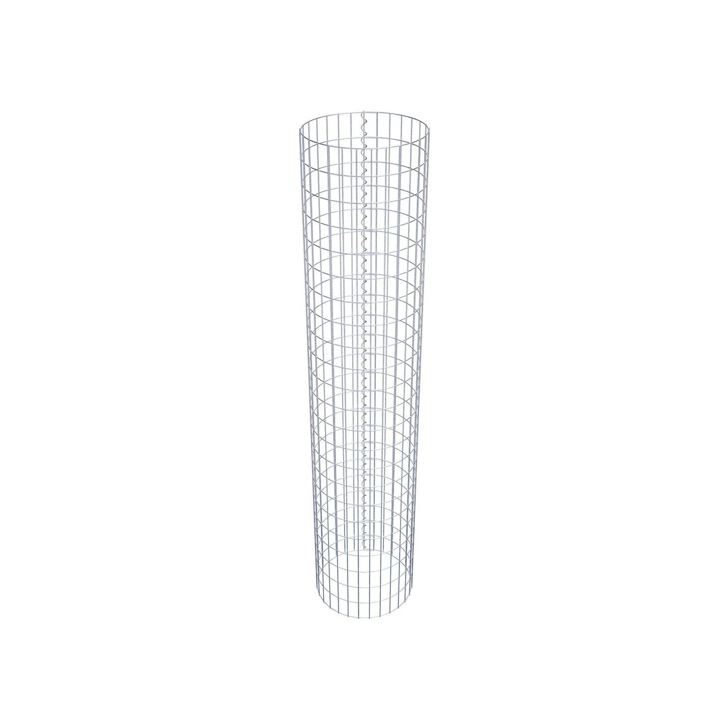 Colonna gabbionata rotonda 47 cm di diametro, 230 cm di altezza, maglia 5 cm x 10 cm