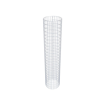 Colonna gabbionata rotonda 47 cm di diametro, 230 cm di altezza, maglia 5 cm x 10 cm