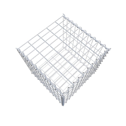 Gabião tipo 2 50 cm x 50 cm x 50 cm (C x A x P), malhagem 5 cm x 10 cm, espiral