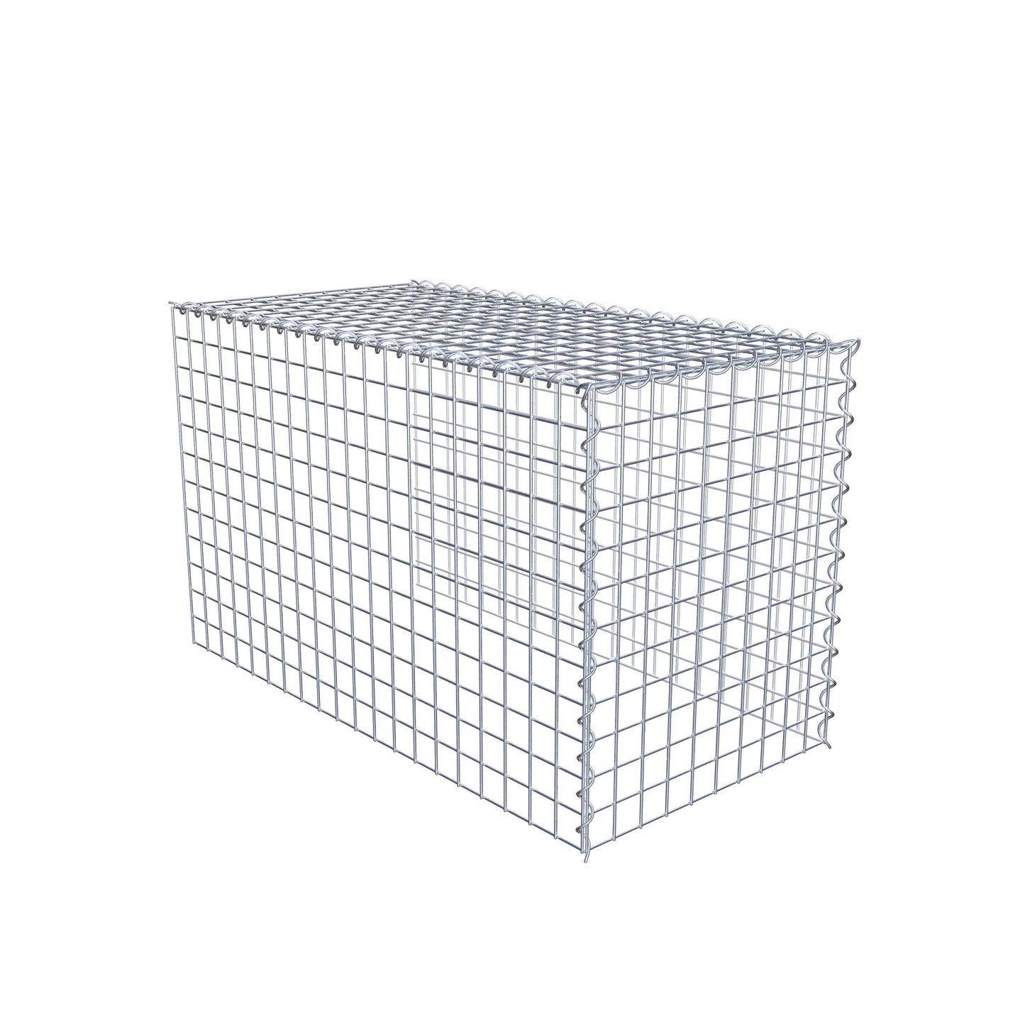 Gabbione aggiuntivo tipo 4 100 cm x 60 cm x 50 cm (L x H x P), dimensione maglia 5 cm x 5 cm, a spirale