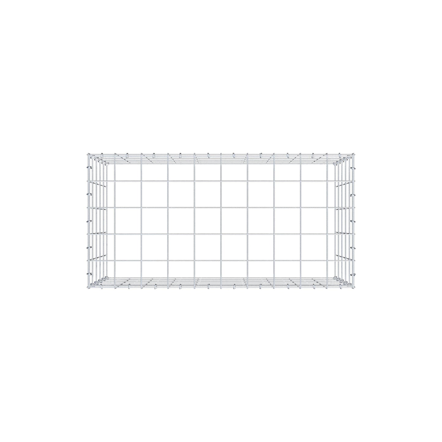 Gabião Tipo 3 100 cm x 50 cm x 50 cm (C x A x P), malhagem 10 cm x 10 cm, anel C