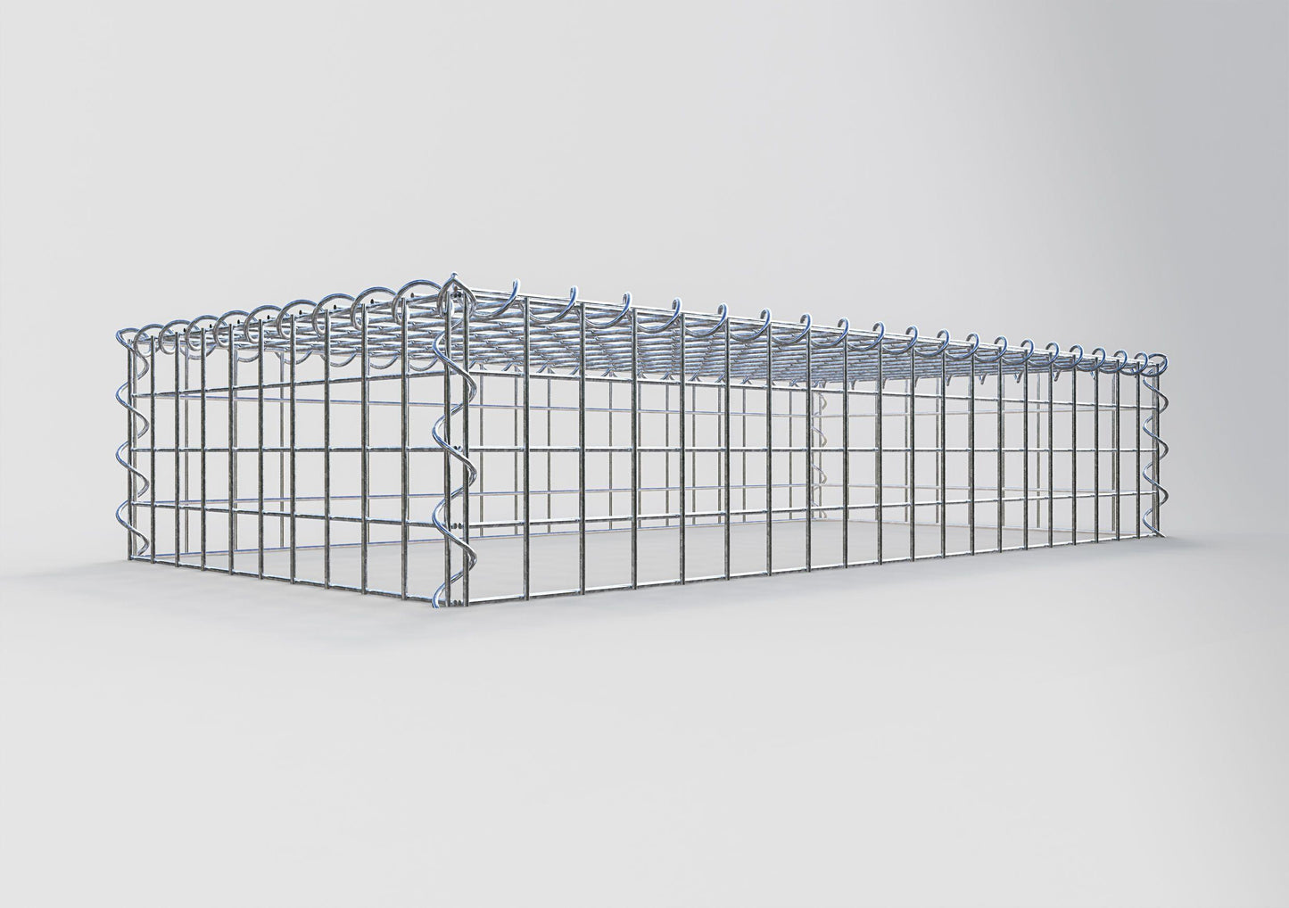 Grown-on gabion type 3 100 cm x 20 cm x 50 cm (L x H x D), mesh size 5 cm x 5 cm, spiral