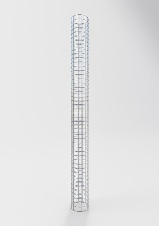 Colonne de gabion ronde 22 cm de diamètre, 230 cm de hauteur, maille 5 cm x 5 cm