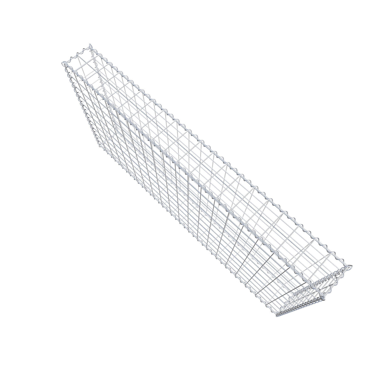 Gabião 200 cm x 100 cm x 20 cm (C x A x P), malhagem 10 cm x 10 cm, espiral