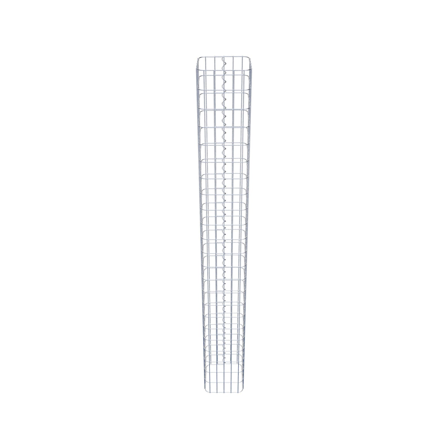 Gabionensäule eckig 27 cm x 27 cm, 230 cm Höhe, MW 5 cm x 10 cm