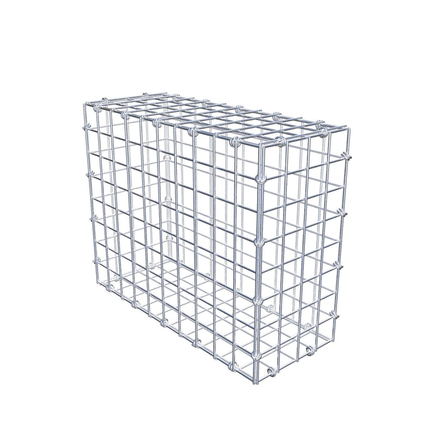 Gabião 50 cm x 40 cm x 20 cm (C x A x P), malhagem 5 x 5 cm, anel espiral