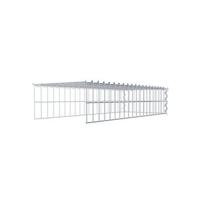 Opvokset gabion type 4 100 cm x 20 cm x 40 cm (L x H x D), maskestørrelse 5 cm x 10 cm, spiral