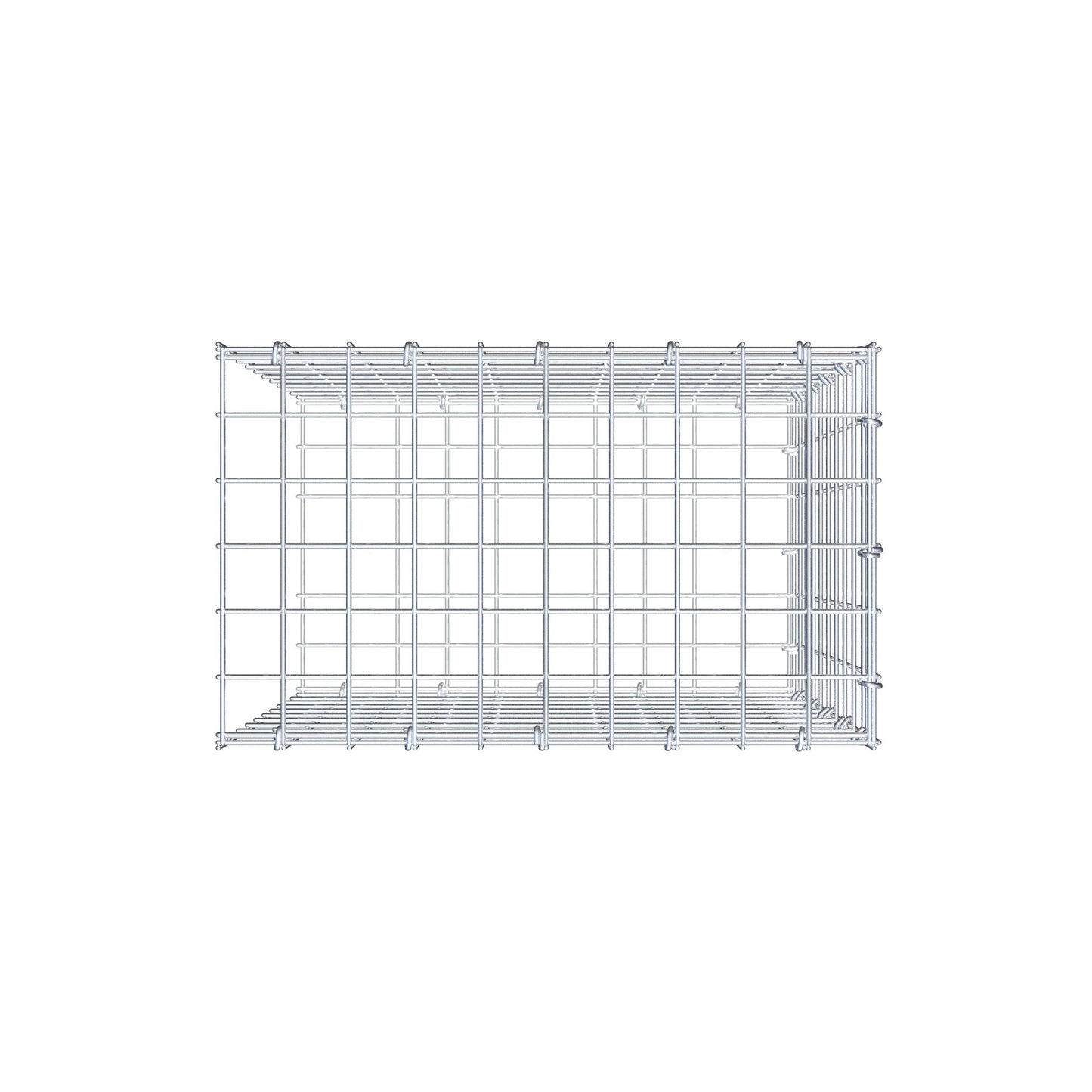 Gabião tipo 2 50 cm x 50 cm x 30 cm (C x A x P), malhagem 5 cm x 5 cm, anel C