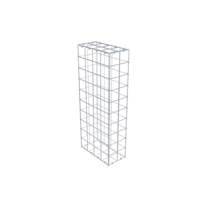 Gabbione 100 cm x 40 cm x 20 cm (L x H x P), maglia 10 cm x 10 cm, anello a C