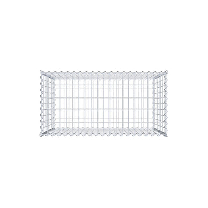 Gavión 100 cm x 80 cm x 50 cm (L x A x P), luz de malla 5 cm x 10 cm, en espiral