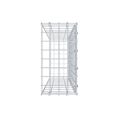Anbaugabione Typ 2 100 cm x 20 cm x 40 cm, Maschenweite 5 cm x 10 cm, C-Ring