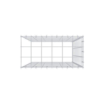 Monteret gabion type 4 100 cm x 60 cm x 30 cm (L x H x D), maskestørrelse 10 cm x 10 cm, C-ring