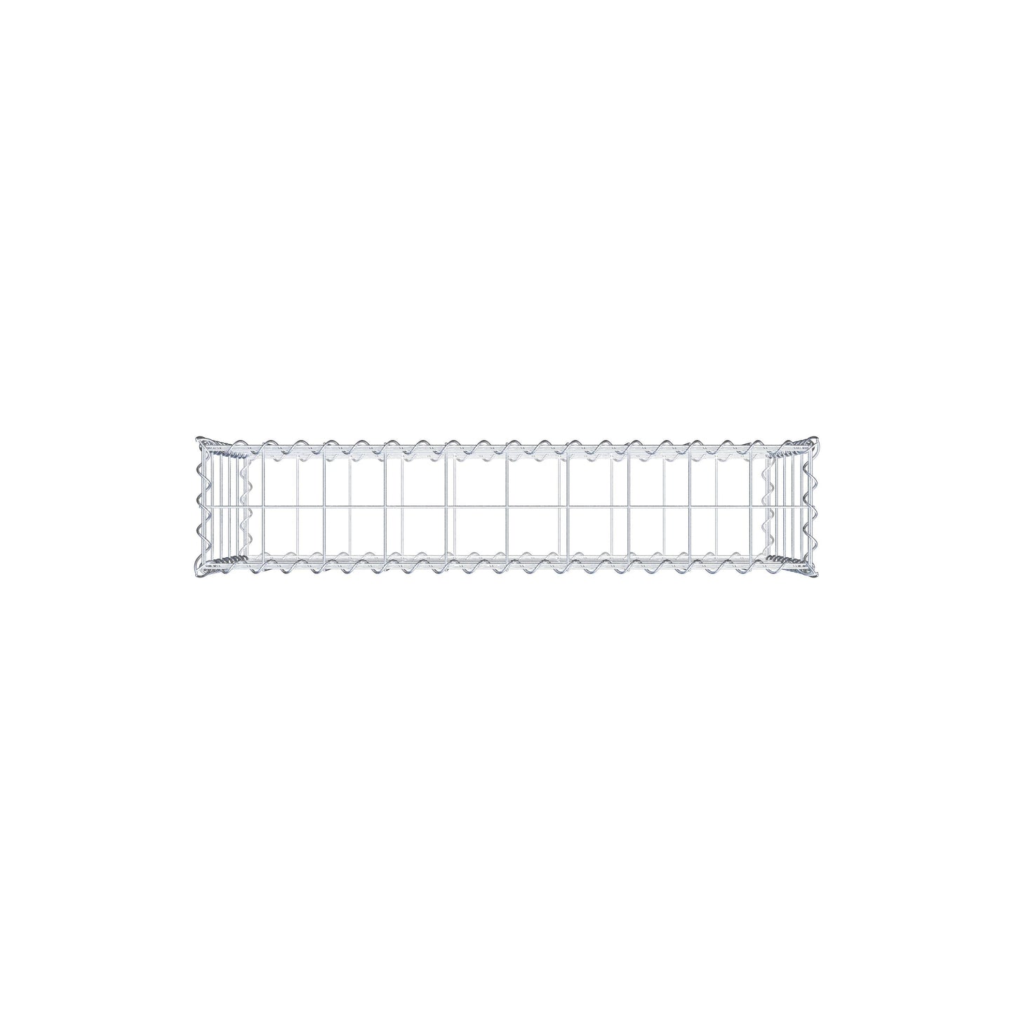 Gabbione 100 cm x 50 cm x 20 cm (L x H x P), maglia 10 cm x 10 cm, spirale