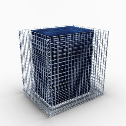 Letto rialzato rettangolare 100 cm x 80 cm x 100 cm (L x H x P), dimensione della rete 5 x 5 cm, spessore della parete 10 cm