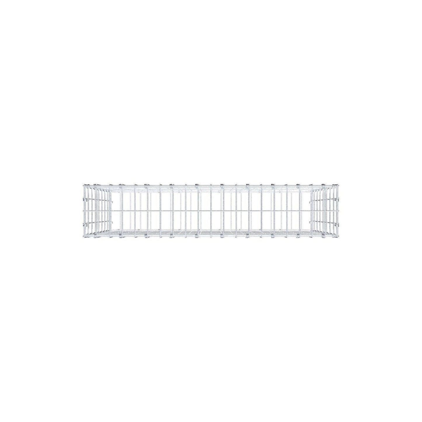 Gabion 100 cm x 80 cm x 20 cm (L x H x P), mailles 5 x 10 cm, anneau en spirale