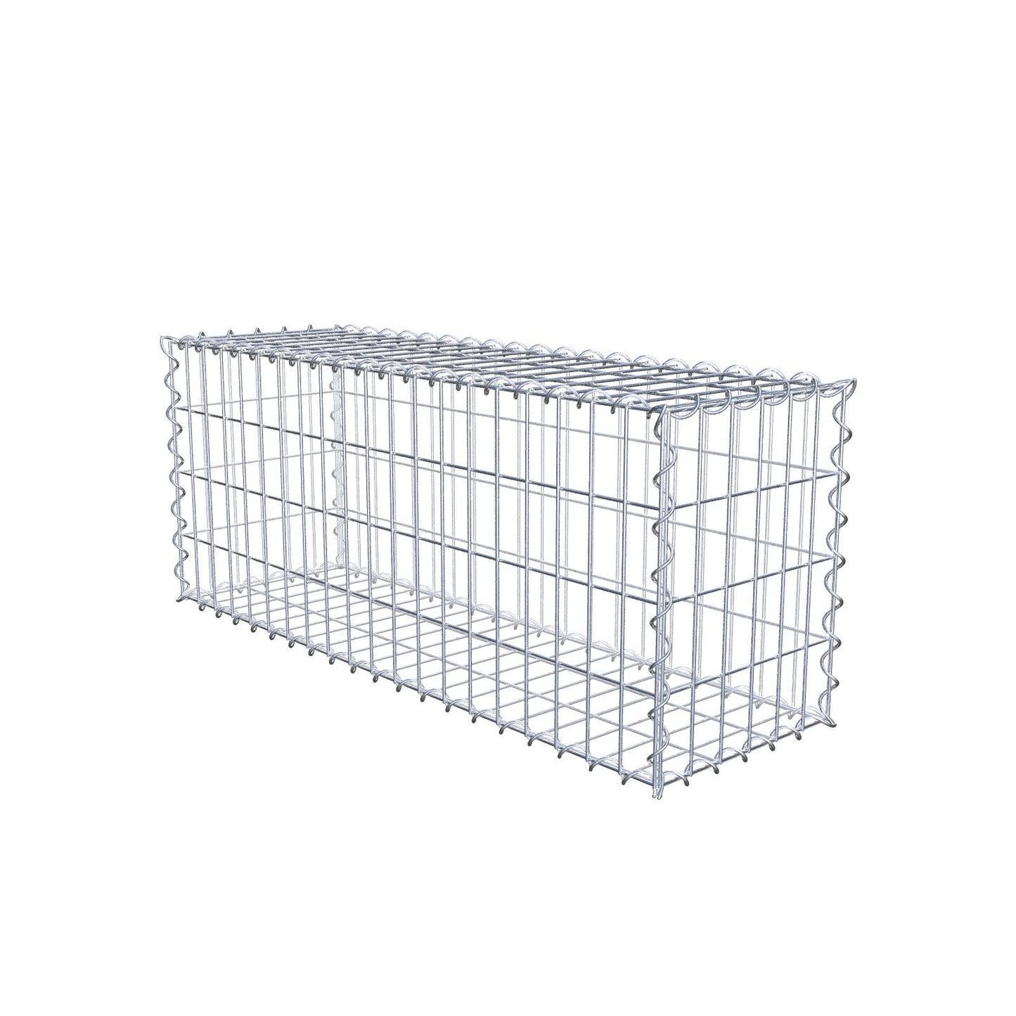 Gabione 100 cm x 40 cm x 30 cm (L x H x T), Maschenweite 5 cm x 10 cm, Spirale