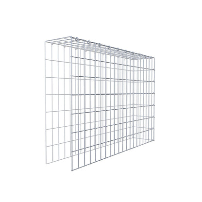 Monteret gabion type 4 100 cm x 70 cm x 20 cm (L x H x D), maskestørrelse 5 cm x 10 cm, C-ring