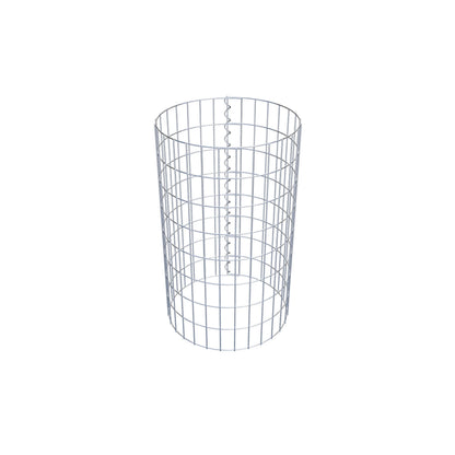 Colonna gabbionata rotonda di 47 cm di diametro, 80 cm di altezza, maglia 5 cm x 10 cm
