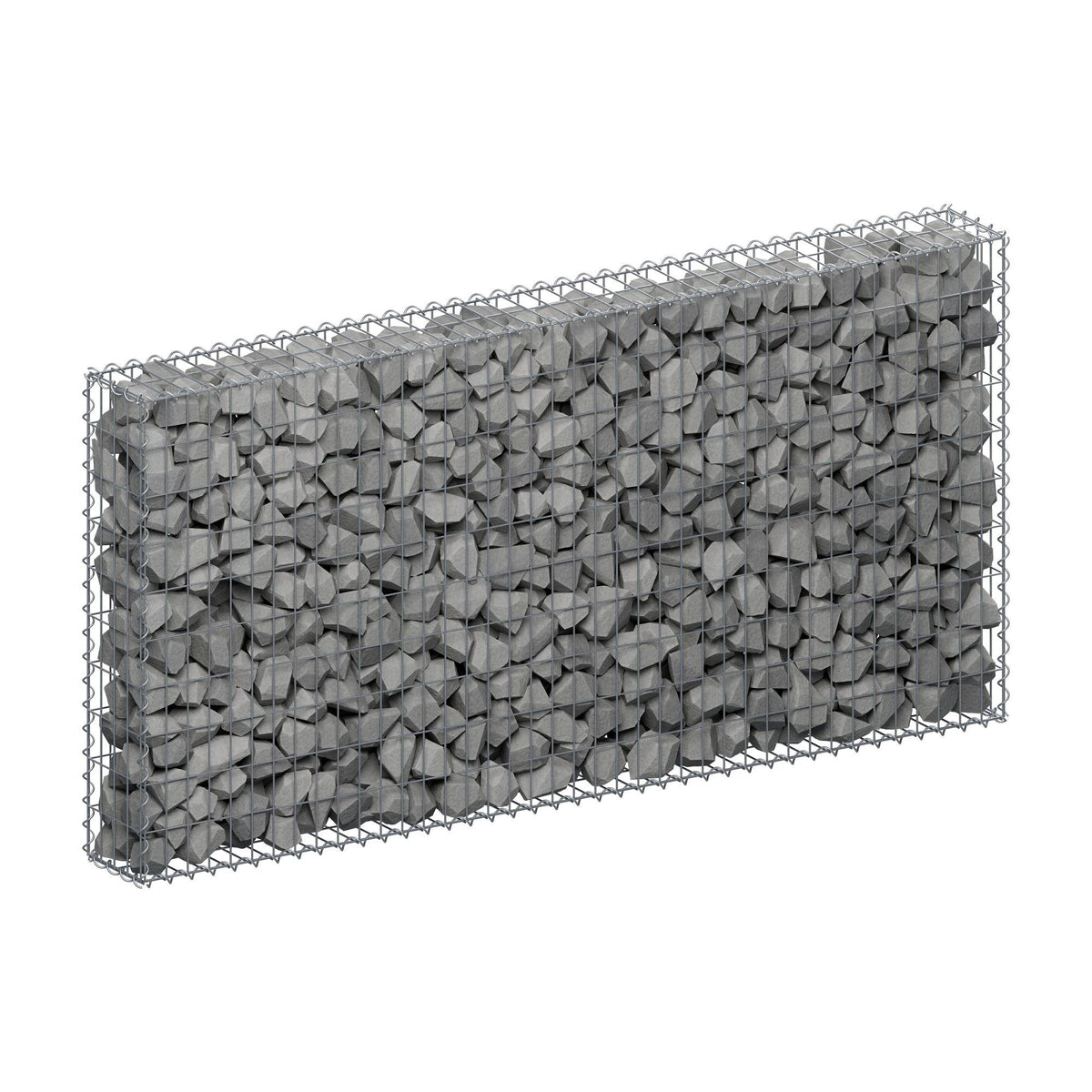 Gabbione 200 cm x 100 cm x 20 cm (L x H x P), maglia 5 cm x 10 cm, spirale
