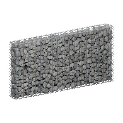 Gabbione 200 cm x 100 cm x 20 cm (L x H x P), maglia 5 cm x 10 cm, spirale