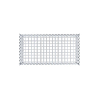 Gabion 100 cm x 40 cm x 50 cm (L x H x D), maskestørrelse 5 cm x 5 cm, spiral