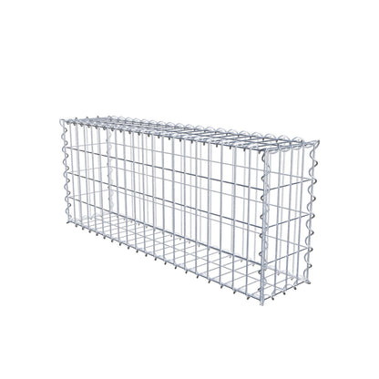 Schanskorf 100 cm x 40 cm x 20 cm (L x H x D), maaswijdte 5 cm x 10 cm, spiraalvormig