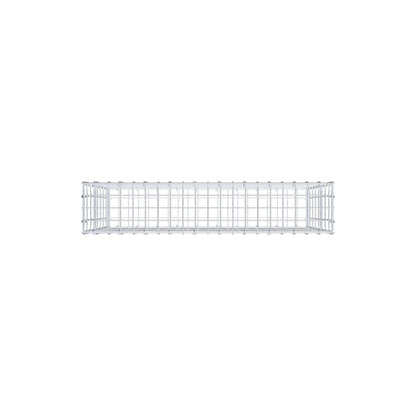 Gavión 100 cm x 80 cm x 20 cm (L x A x P), luz de malla 5 cm x 10 cm, anillo en C