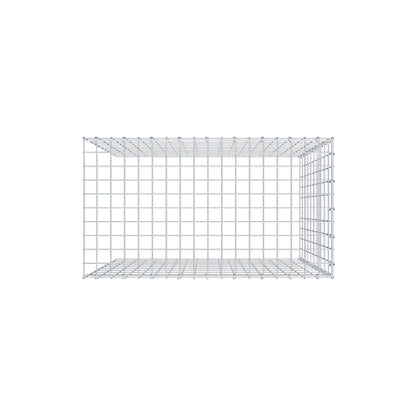Monteret gabion type 4 100 cm x 90 cm x 50 cm (L x H x D), maskestørrelse 5 cm x 10 cm, C-ring