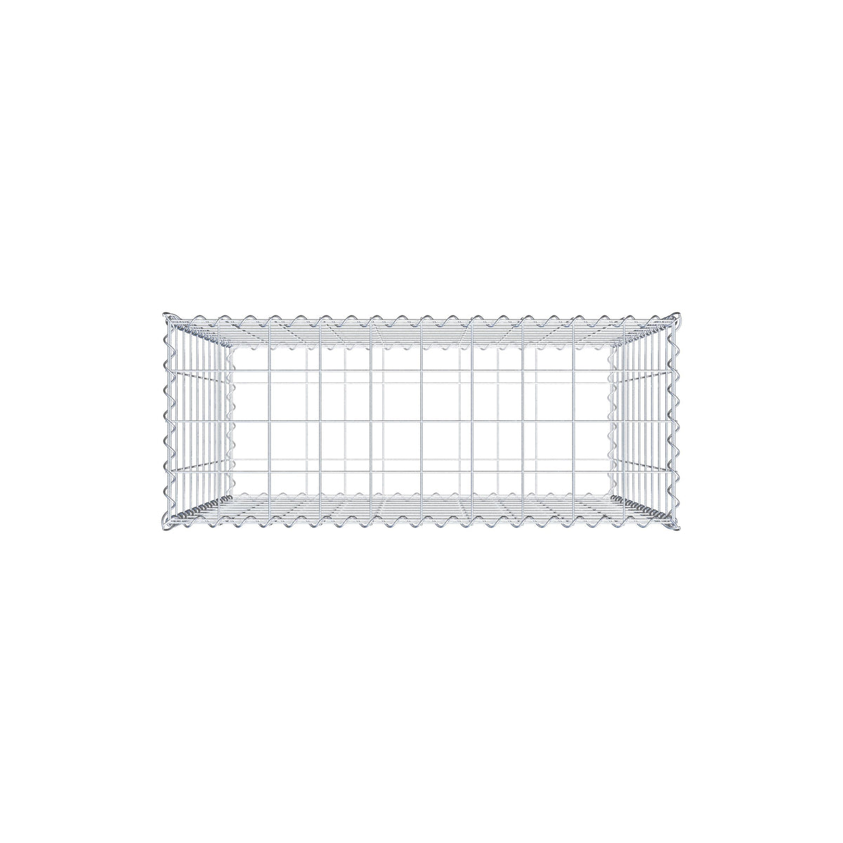 Gabione 100 cm x 100 cm x 40 cm (L x H x T), Maschenweite 10 cm x 10 cm, Spirale