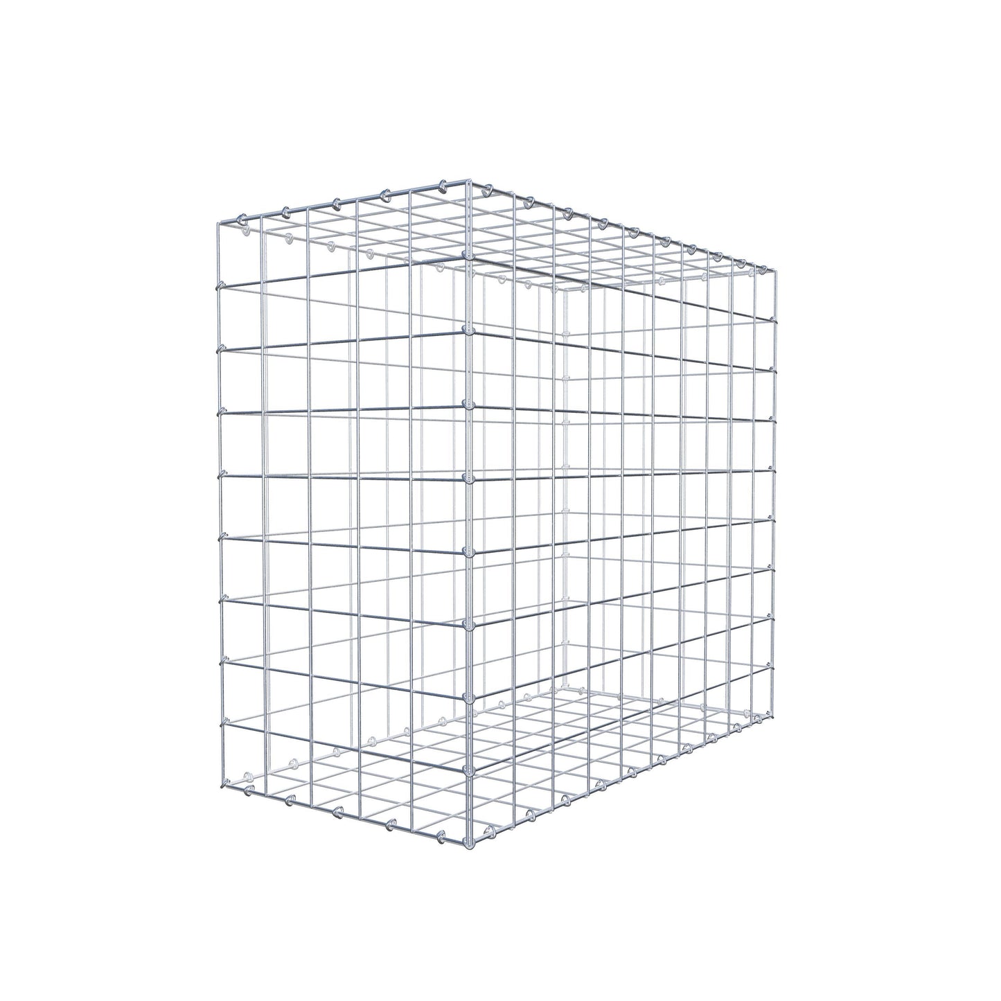 Gabião 100 cm x 90 cm x 50 cm (C x A x P), malhagem 10 cm x 10 cm, anel C