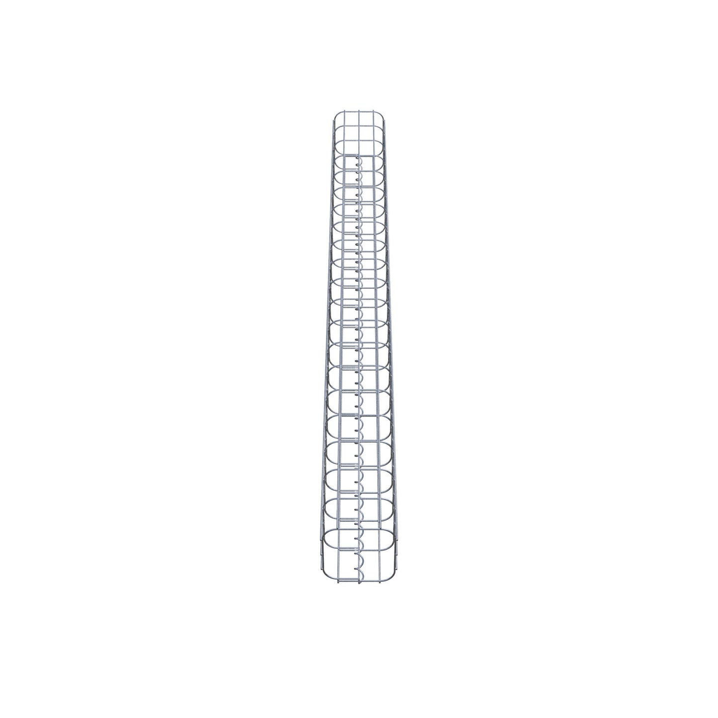 Coluna de gabião quadrada galvanizada a quente, 17 cm x 17 cm, 200 cm de altura, malha 5 cm x 10 cm