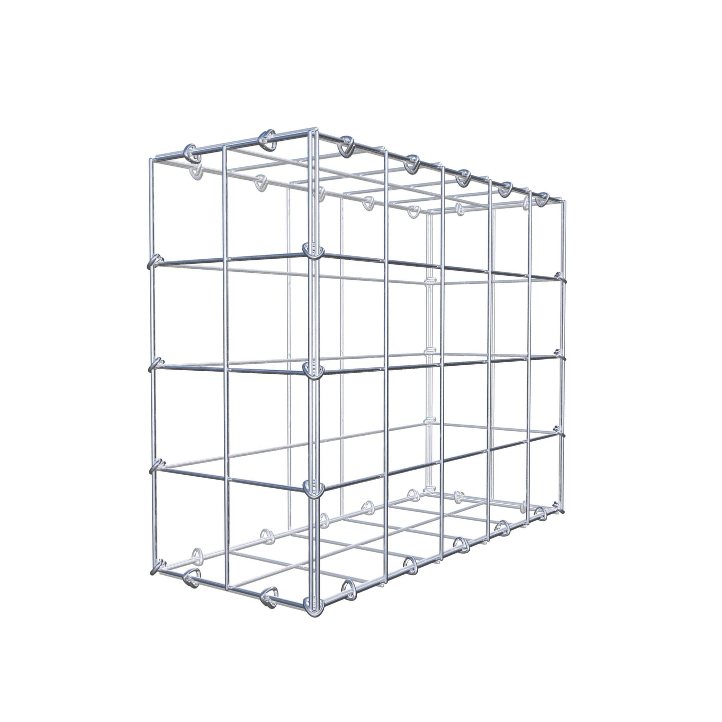 Gabbione 50 cm x 40 cm x 20 cm (L x H x P), maglia 10 cm x 10 cm, anello a C