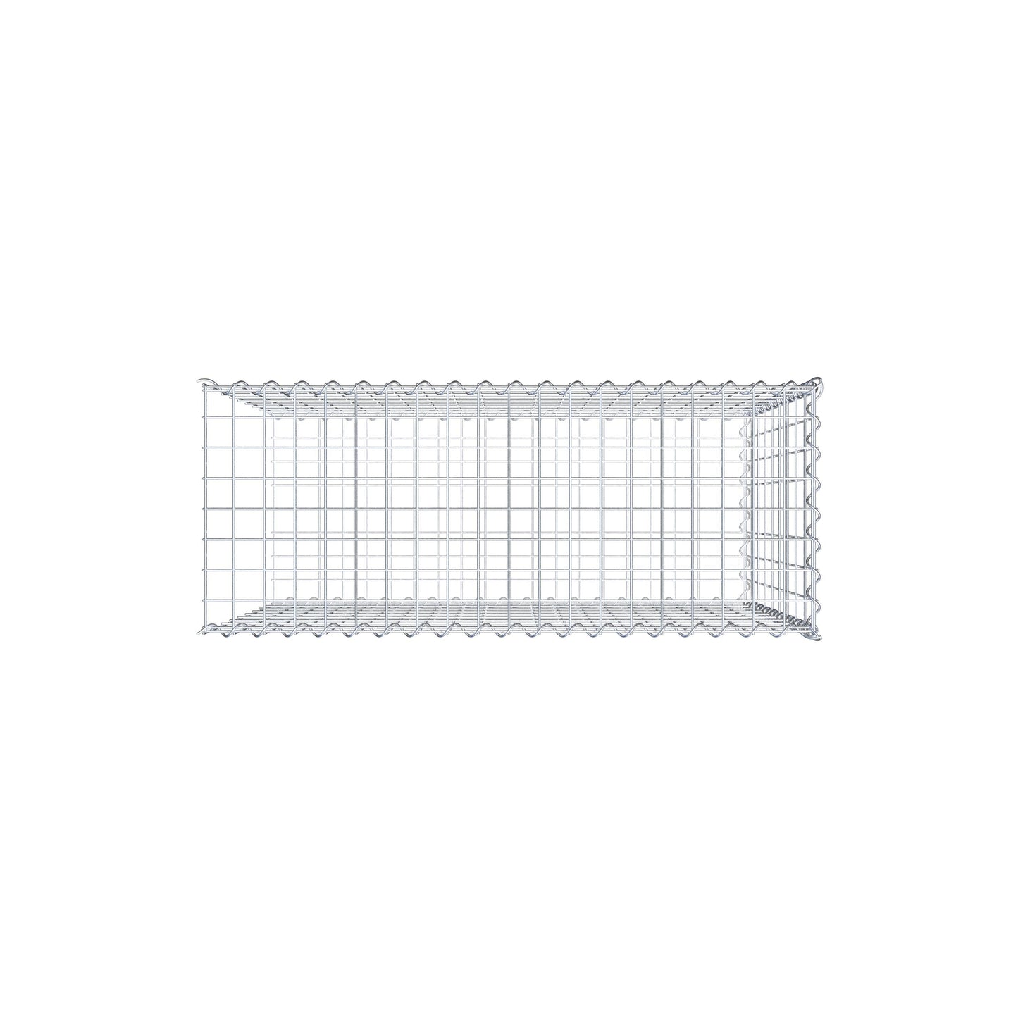 Gabbione aggiuntivo tipo 2 100 cm x 90 cm x 40 cm (L x H x P), dimensione maglia 5 cm x 10 cm, a spirale