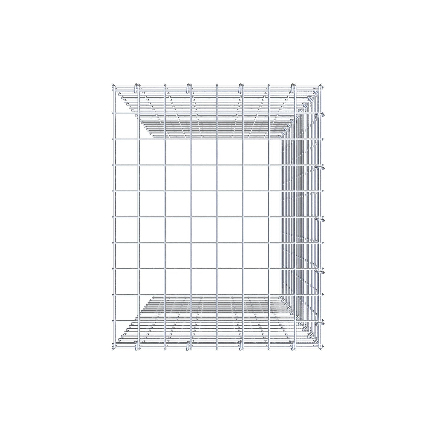 Fourche rapportée type 4 100 cm x 40 cm x 50 cm (L x H x P), mailles 5 cm x 5 cm, anneau C