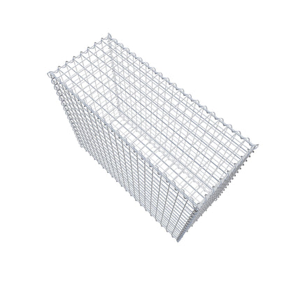 Gabbione 100 cm x 80 cm x 40 cm (L x H x P), maglia 5 cm x 5 cm, spirale