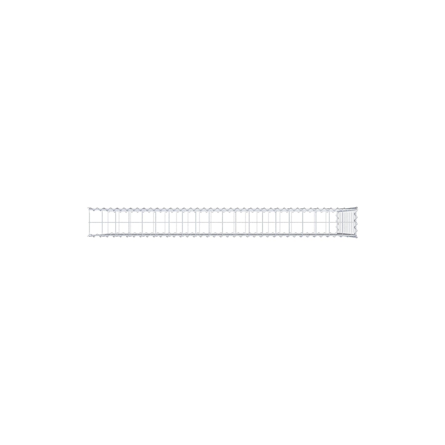 Gabion rapporté type 2 200 cm x 100 cm x 20 cm (L x H x P), mailles 10 cm x 10 cm, spirale