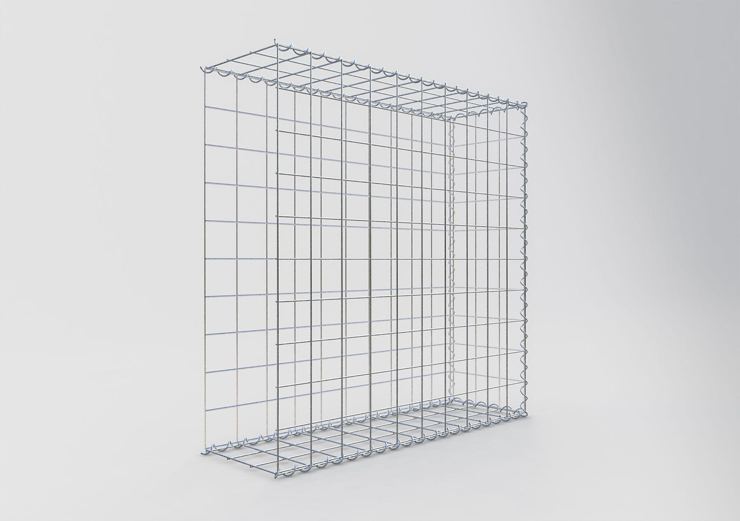 Gabbione aggiuntivo tipo 2 100 cm x 100 cm x 30 cm (L x H x P), dimensione maglia 10 cm x 10 cm, a spirale