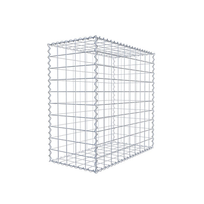 Sæt med 2 gabioner 100 cm x 100 cm x 50 cm (L x H x D), maskestørrelse 10 x 10 cm, spiralformet