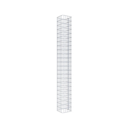 Gabionensäule eckig 27 cm x 27 cm, 230 cm Höhe, MW 5 cm x 10 cm