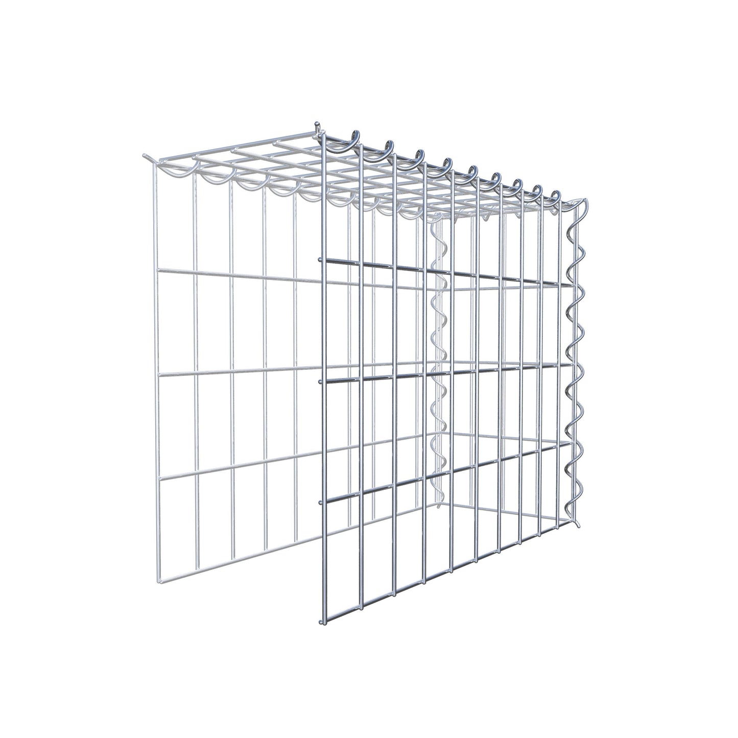 Gabion rapporté type 4 50 cm x 40 cm x 20 cm (L x H x P), mailles 5 cm x 10 cm, spirale