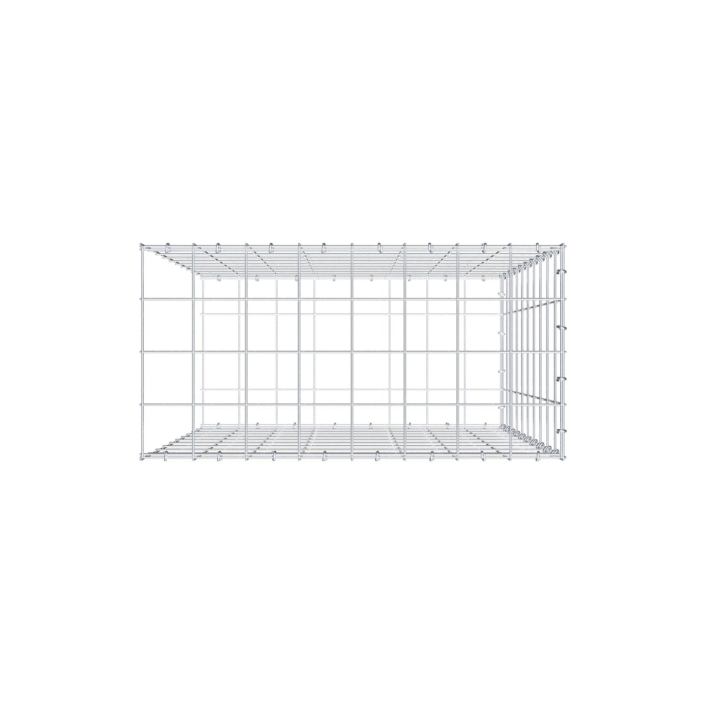Gabião Tipo 2 100 cm x 80 cm x 40 cm (C x A x P), malhagem 10 cm x 10 cm, anel C