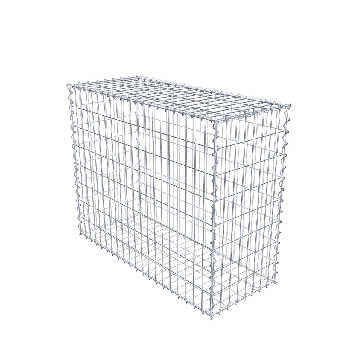 Gabbione 100 cm x 80 cm x 40 cm (L x H x P), maglia 5 cm x 10 cm, spirale
