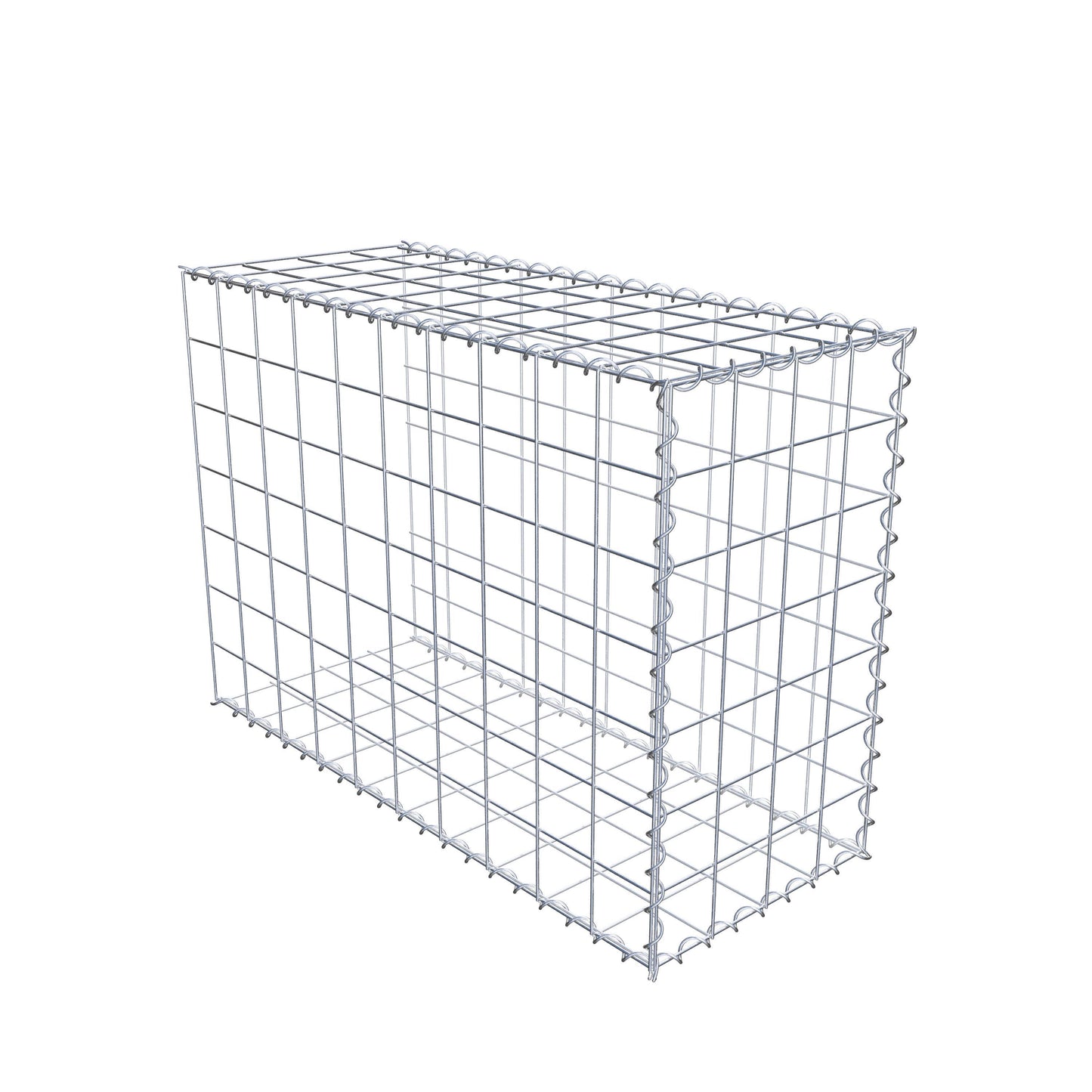 Gabião tipo 2 100 cm x 70 cm x 40 cm (C x A x P), malhagem 10 cm x 10 cm, espiral