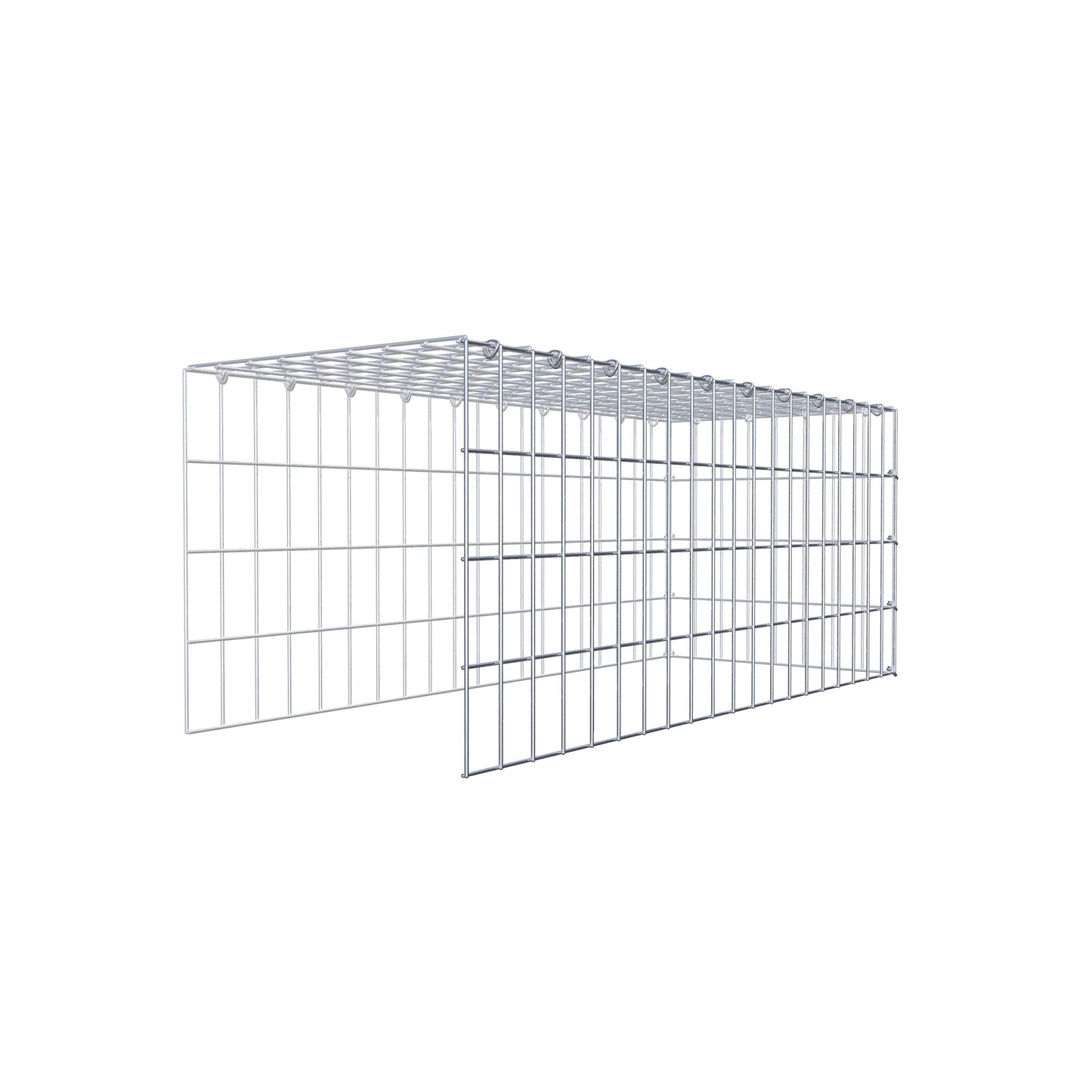 Gabião tipo 4 100 cm x 40 cm x 40 cm (C x A x P), malhagem 5 cm x 10 cm, anel C