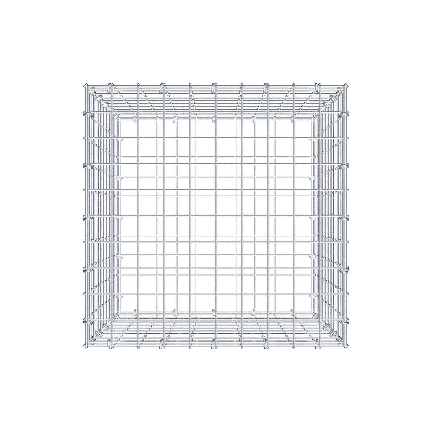Gabbione 50 cm x 50 cm x 50 cm (L x H x P), maglia 5 cm x 5 cm, anello a C