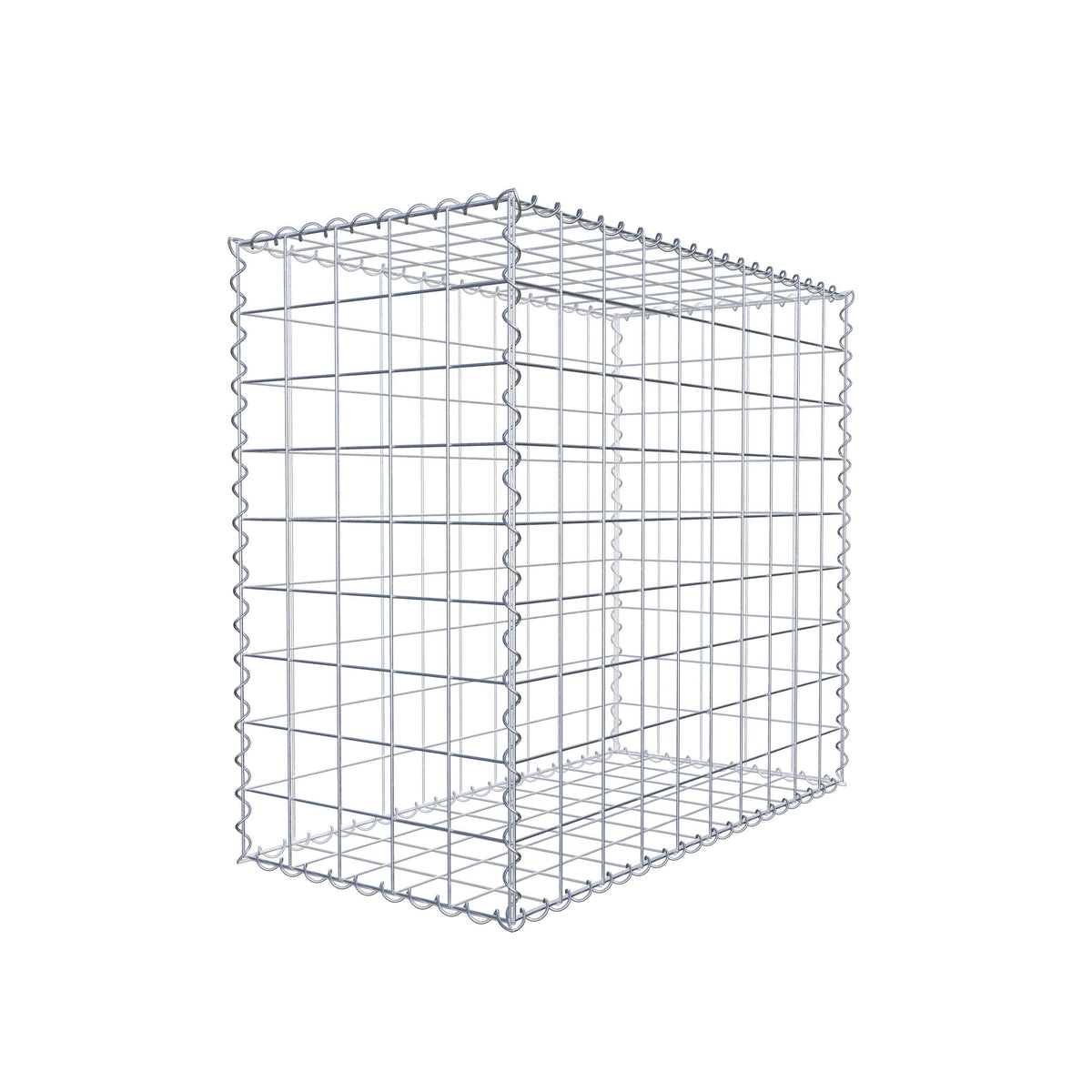 Gabion 100 cm x 90 cm x 50 cm (L x H x D), maskestørrelse 10 cm x 10 cm, spiral